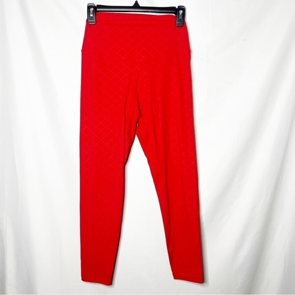 She Fit Red Luxe High Waist Leggings
